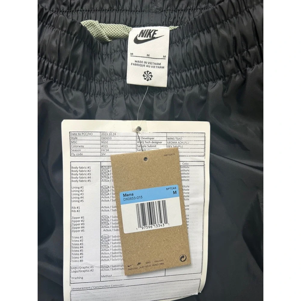 Nike Track Woven Lined Tapered Track Pants Black Mens Medium DX0653-015 NEW